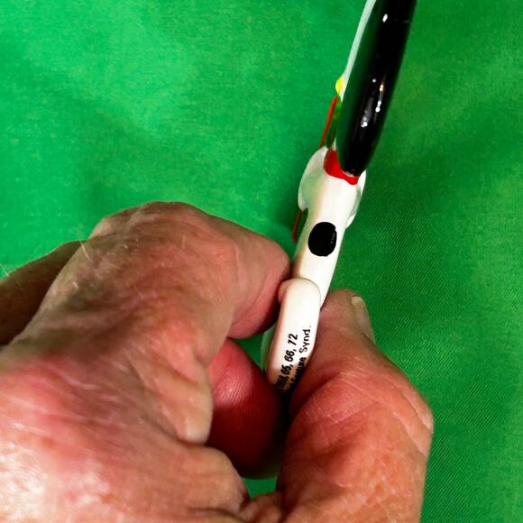 Snoopy with Woodstock Christmas Tree Ornament United Feature Synd. 1972 Vintage - Picture 5 of 6